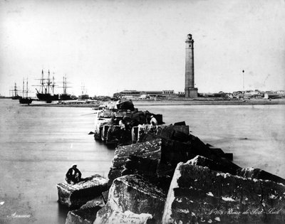 Faro di Port Said, c.1875 da French Photographer